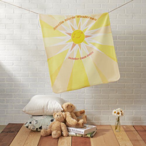 You are my Sunshine Baby Shower  Baby Blanket