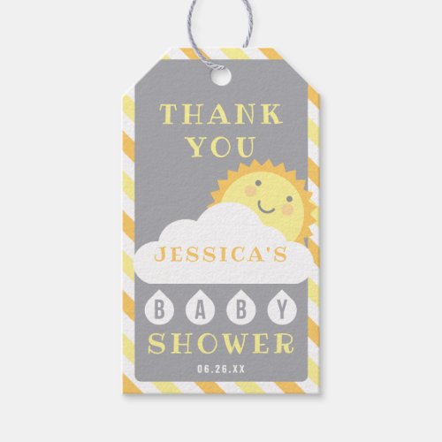 You Are My Sunshine Baby Shower Favor Tag 