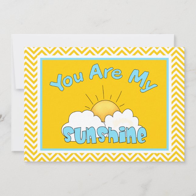You Are My Sunshine Baby Shower Invitation (Front)