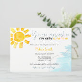 You Are My Sunshine Baby Shower Invitation (Standing Front)