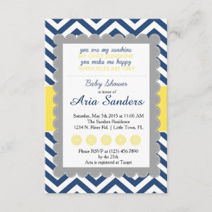 You Are My Sunshine Baby Shower Invitation