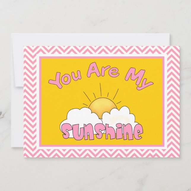 You Are My Sunshine Baby Shower Invitation (Front)
