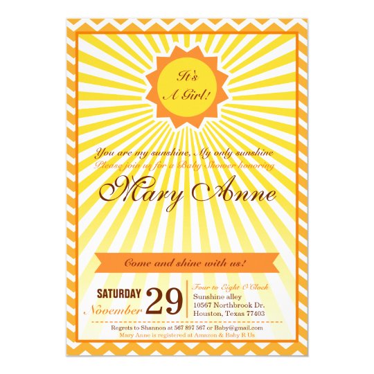 You Are My Sunshine Baby Shower Invitation Zazzle Com You Are My Sunshine Baby Shower Invitation Zazzle Com