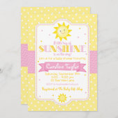 You are My Sunshine Baby Shower Invitation (Front/Back)