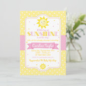 You are My Sunshine Baby Shower Invitation (Standing Front)