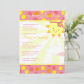 You Are My Sunshine Baby Shower Invitations - Girl (Standing Front)