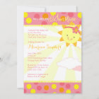 You Are My Sunshine Baby Shower Invitations - Girl