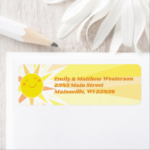 You are my Sunshine Baby Shower Label