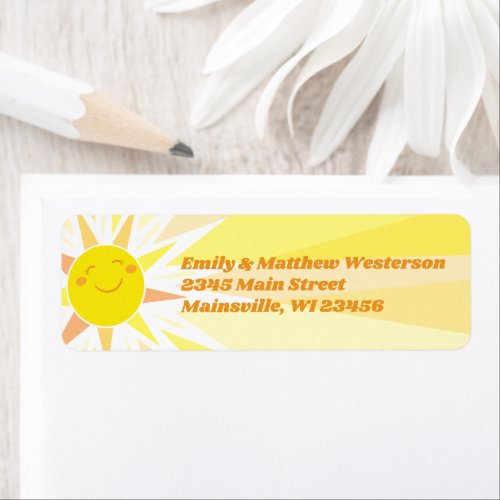 You are my Sunshine Baby Shower  Label