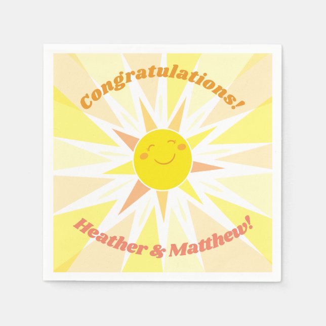 You are my Sunshine Baby Shower  Napkins (Front)