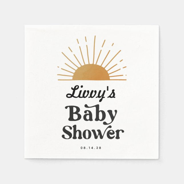 You are my Sunshine Baby Shower Napkins (Front)