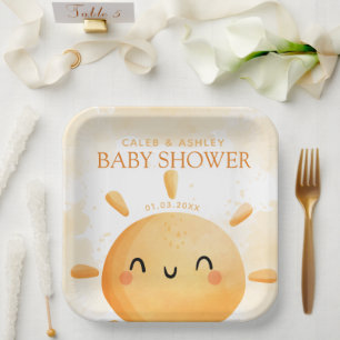 You Are My Sunshine Baby Shower Paper Plates