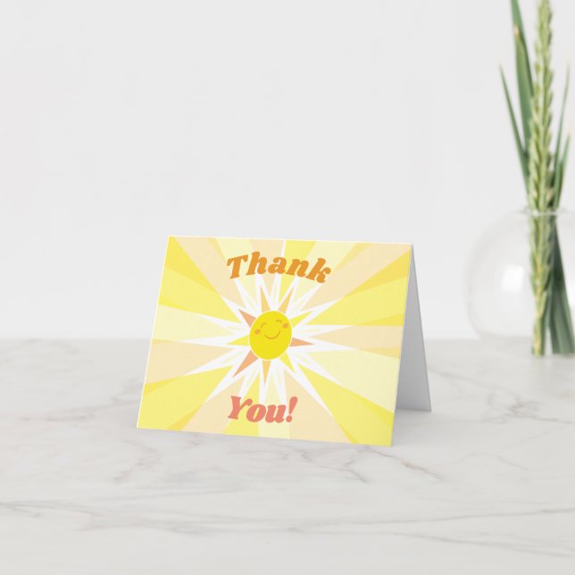 You are my Sunshine Baby Shower Thank You (Front)