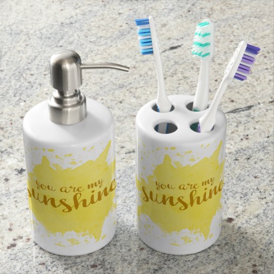You Are My Sunshine Bathroom Accessories Set Zazzle You Are My Sunshine Bathroom Accessories Set