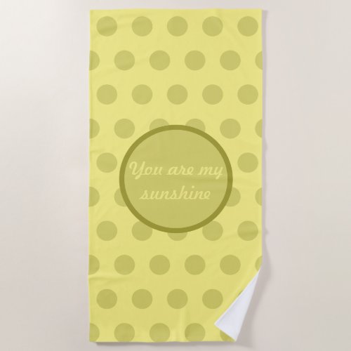 You Are My Sunshine Beach Towel Butter Yellow