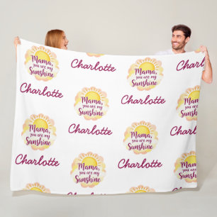 You Are My Sunshine Best Mother's Day Fleece Blanket