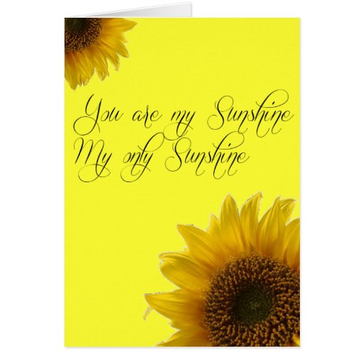 You Are My Sunshine Birthday Card | Zazzle