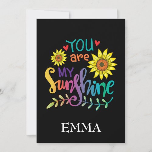 You Are My Sunshine Birthday Card