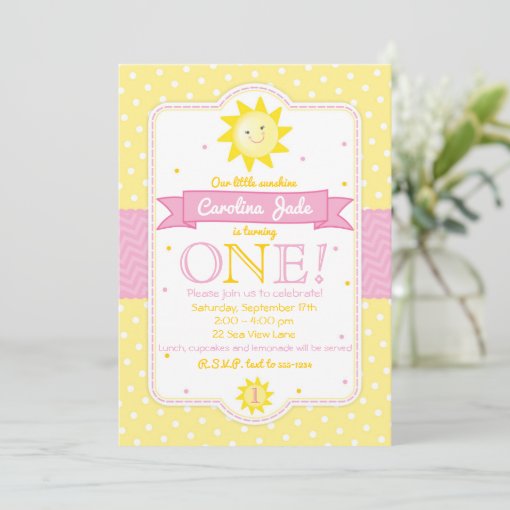 You are My Sunshine Birthday Invitation | Zazzle