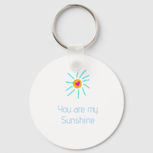 you are my sunshine blue orange sun heart kids nam keychain