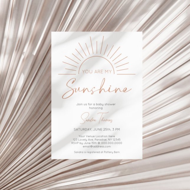 You Are My Sunshine Boho Baby Shower Invitation (Creator Uploaded)