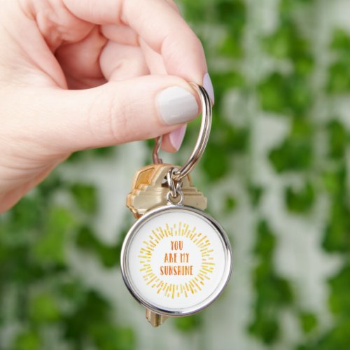 You are my Sunshine Bright Watercolor Keychain