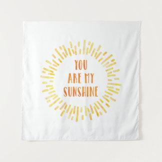 You are my Sunshine Bright Watercolor Tapestry