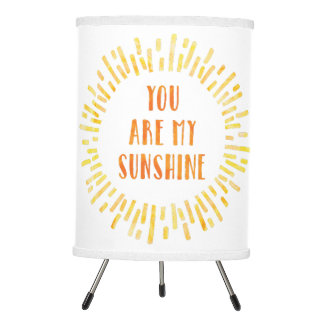 You are my Sunshine Bright Watercolor Tripod Lamp