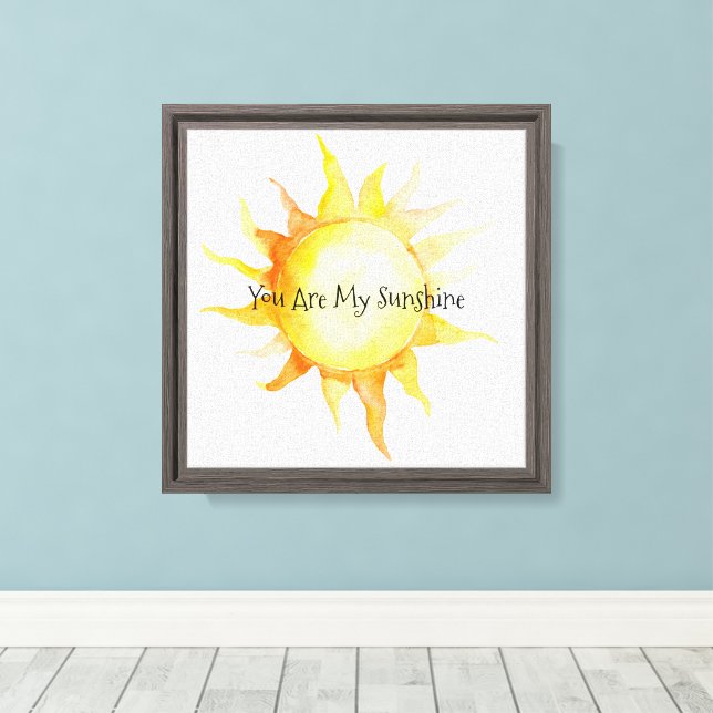 You Are My Sunshine Canvas Print (Insitu(Wood Floor))