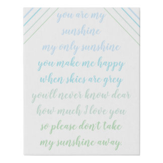 "You Are My Sunshine" Canvas Print
