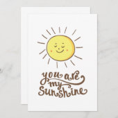 You Are My Sunshine Card (Front/Back)