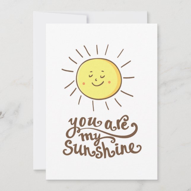 You Are My Sunshine Card (Front)