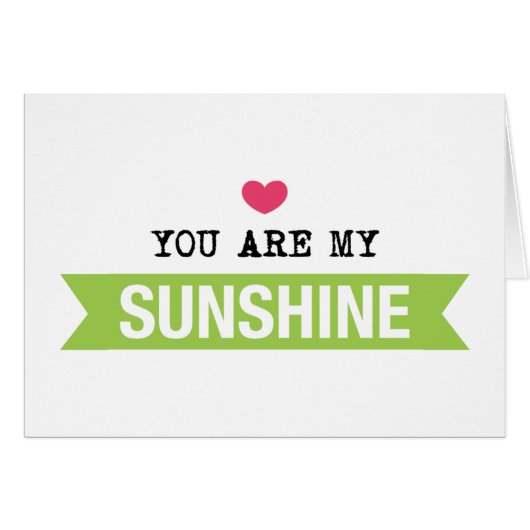 You Are My Sunshine Cards (Front Horizontal)