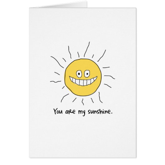 You are My Sunshine Cards (Front)