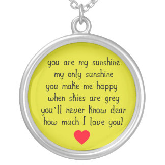 You Are My Sunshine Charm Necklace