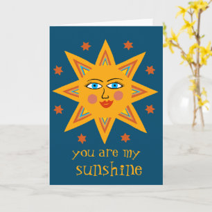 You are my Sunshine Cheerful Sun CUSTOM Card