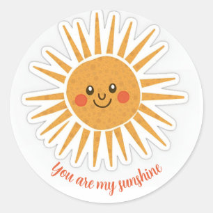 You are my sunshine classic round sticker