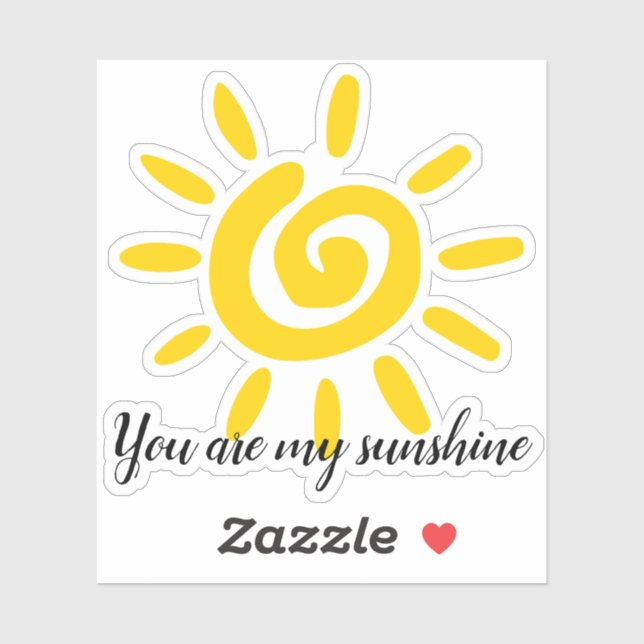 You Are My Sunshine | Custom Vinyl Sticker (Sheet)