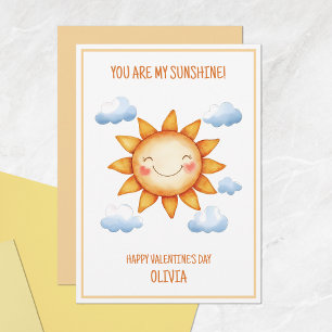 You Are My Sunshine Cute Happy Valentine's Day Holiday Card