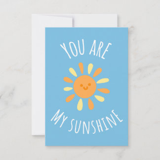 'You Are My Sunshine' Cute Sun Design Cheerful Thank You Card