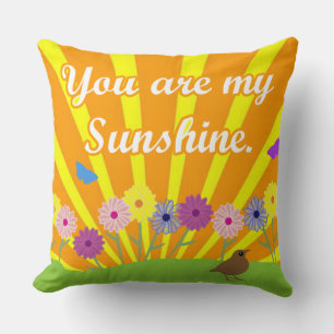You Are My Sunshine Cute Throw Pillow
