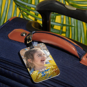 You Are My Sunshine Cute Yellow Bright Sunflower Luggage Tag