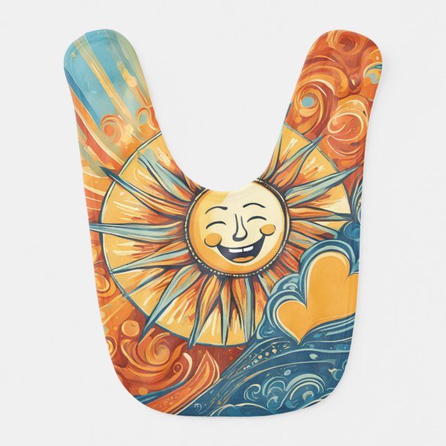 You Are My Sunshine Design Baby Bib (Front)