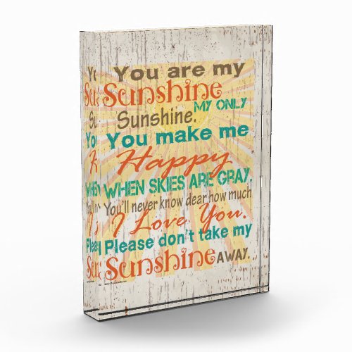 You are my Sunshine Desk Plaque