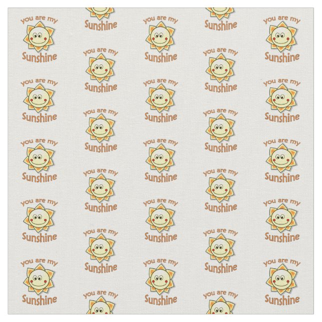 You Are My Sunshine Fabric (Close Up)