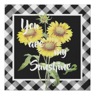 You are my sunshine faux canvas print