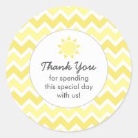 You are my sunshine favor bag thank you classic round sticker