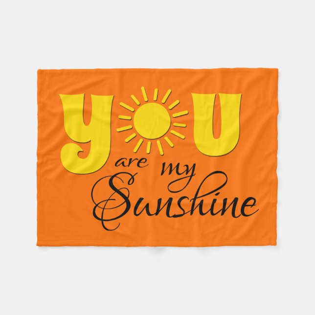 You are my sunshine fleece blanket (Front (Horizontal))