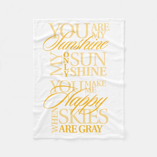 You Are My Sunshine Fleece Blanket (Front)