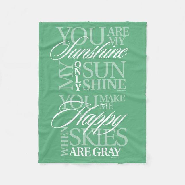 You Are My Sunshine Fleece Blanket (Front)